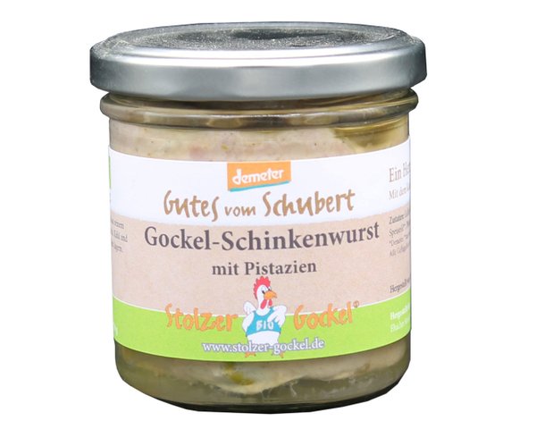 Demeter Gockel-Schinkenwurst mit Pistazien 150g