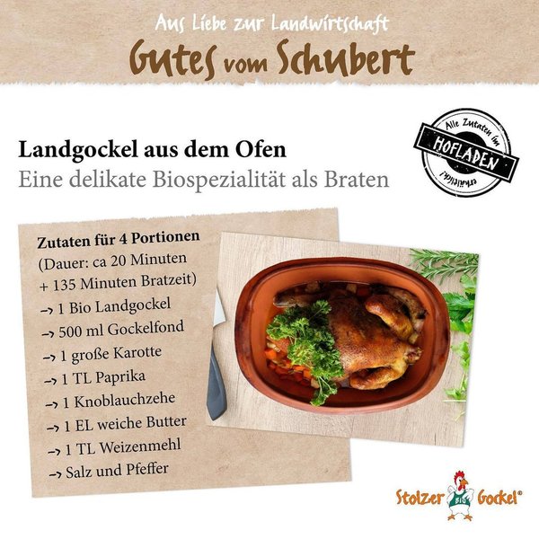 frischer Demeter Bio Landgockel ca. 1,5 kg