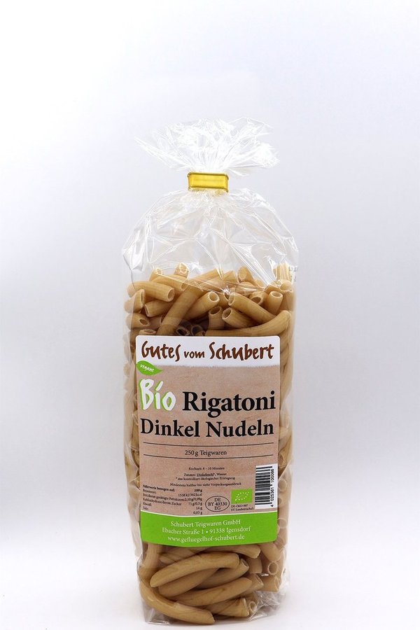 vegane Bio Rigatoni Dinkel Nudeln 250 g