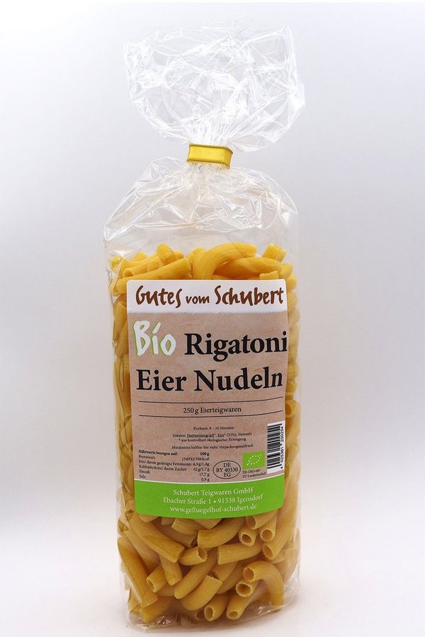 Bio Rigatoni Eier Nudeln 250 g