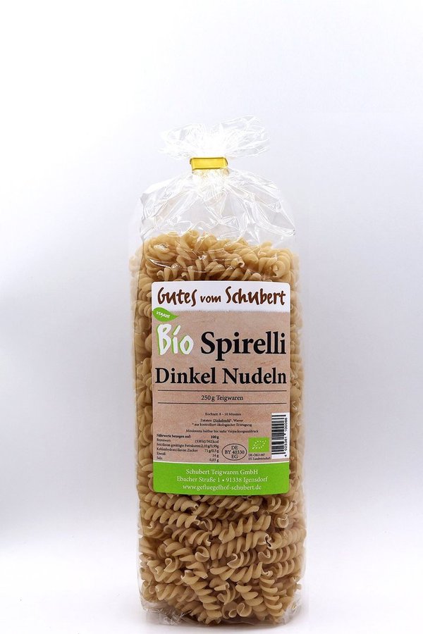 vegane Bio Spirelli Dinkel Nudeln 250 g