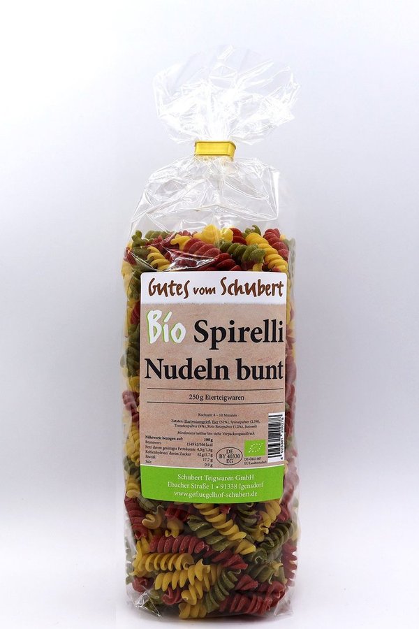 Bio Spirelli Nudeln bunt 250 g